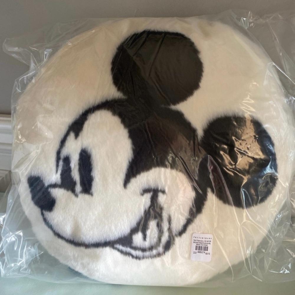 NEW Pottery Barn Disney Mickey Mouse Plush Pillow